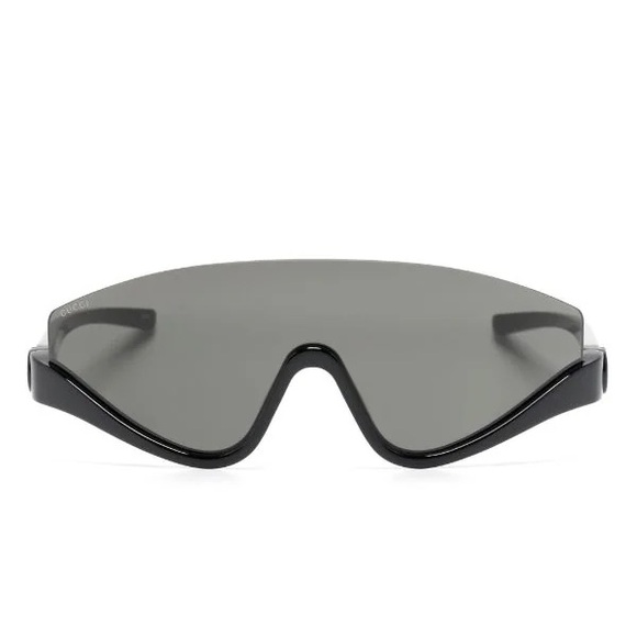 Gucci Shield Frame Sunglasses - Black - Picture 1 of 5